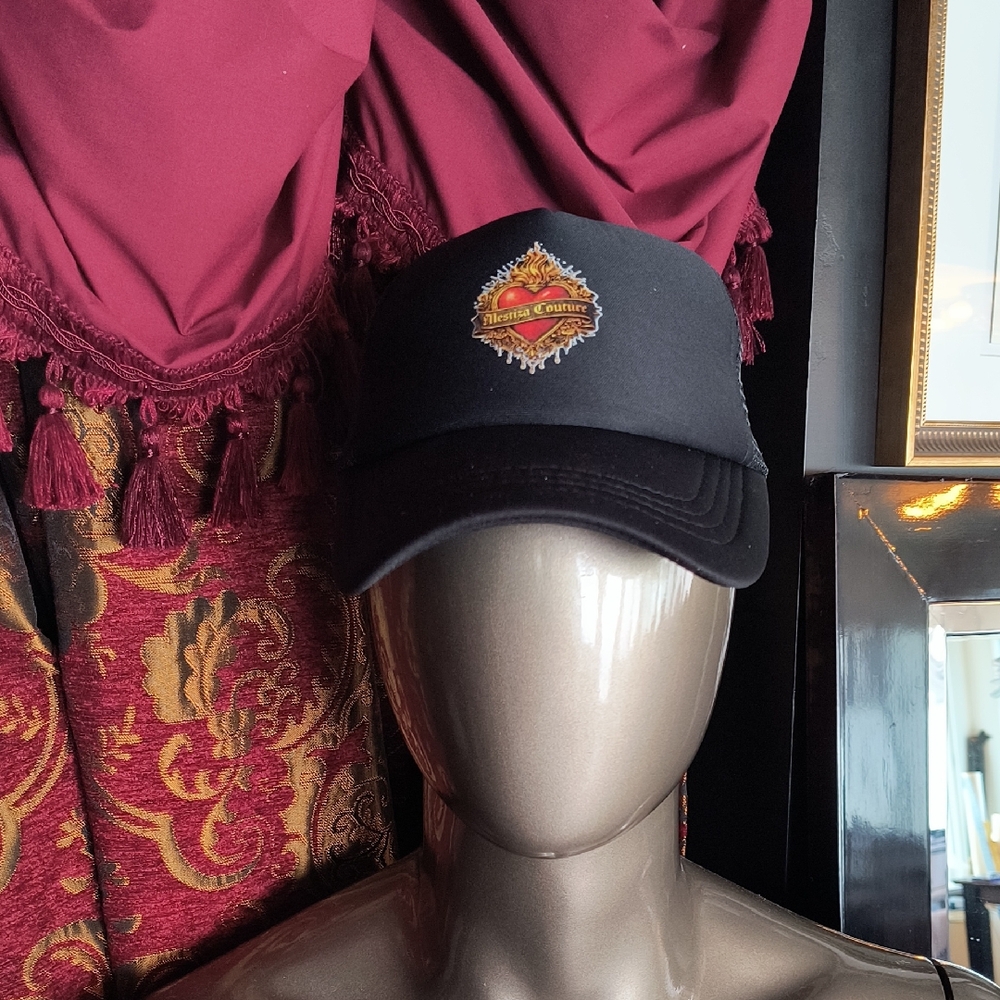 Unisex Black Cap with Embroidered Logo